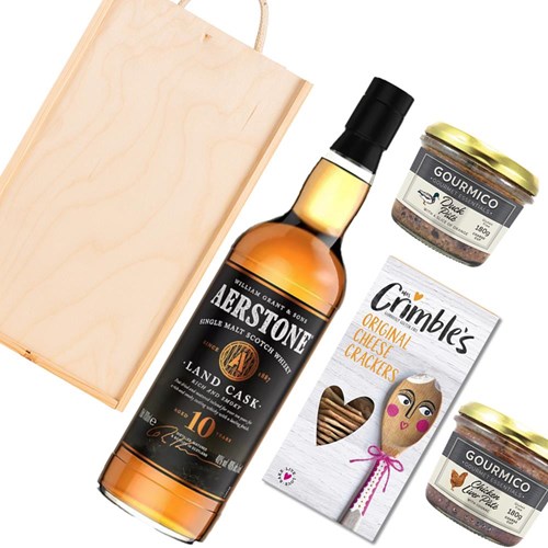 Aerstone Land Cask 10 Year Old Whisky 70cl And Pate Gift Box